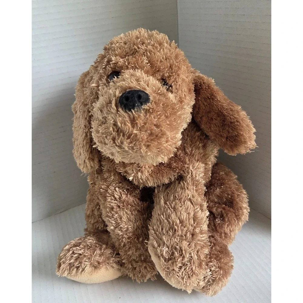 Princess Soft Toys Brown Plush Puppy Dog Floppy Shaggy missing Bow 15